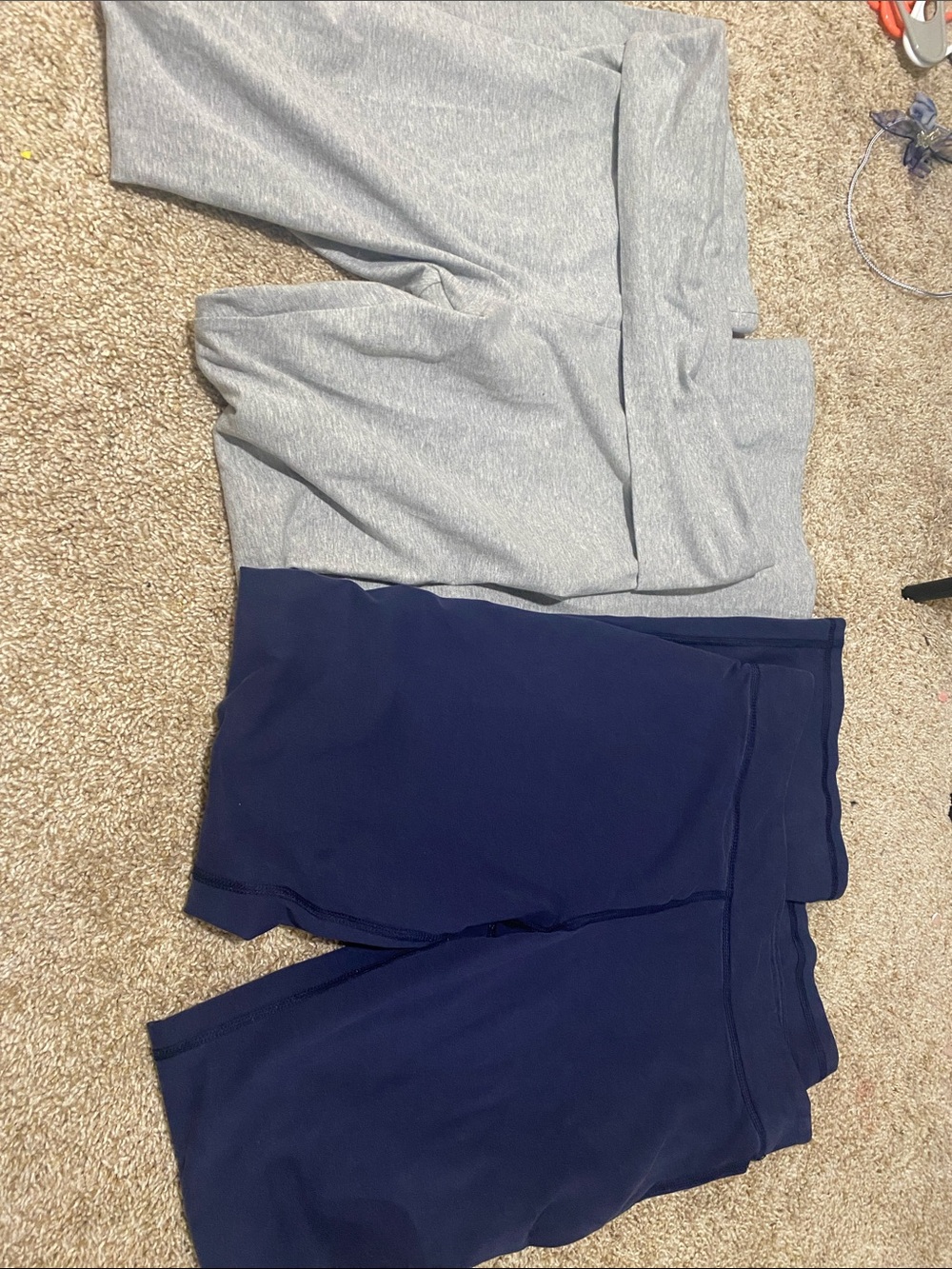 Womens Victoria secret grey flared leggings and Aeropostale blue flared leggings